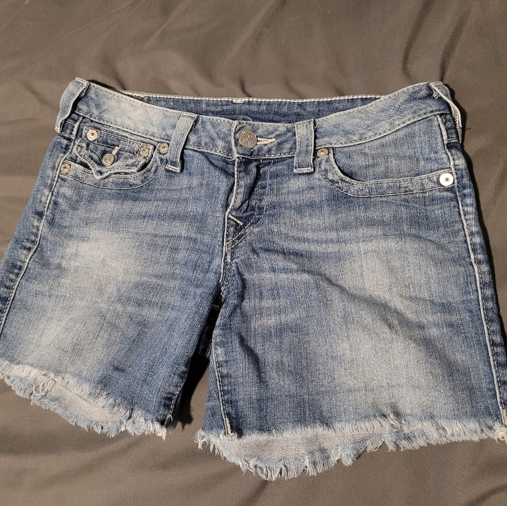 True Religion mid crop shorts